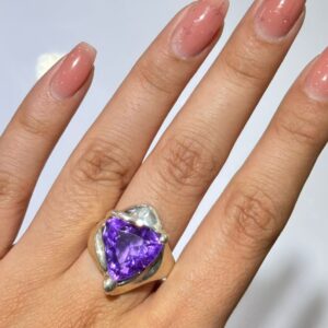 Anillo en plata .925 de Cuarzo Amatista
