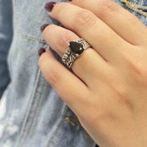 Anillo en plata .925 de Cuarzo Ahumado #5.5