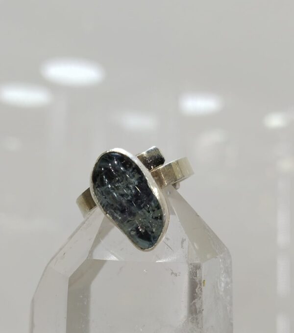 Anillo plata .925 de Aguamarina Ajustable