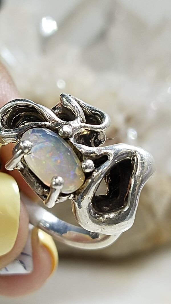 Anillo Plata .925 de Ópalo Facetado #8 - Image 3