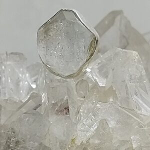 Anillo Plata .925 de Diamante Herkimer Ajustable