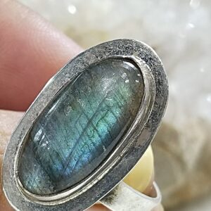 Anillo Plata .925 de Labradorita Ajustable