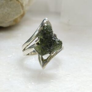 Anillo Plata .925 Meteorito Moldavita #9