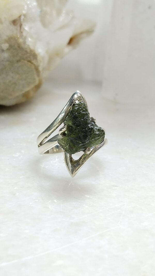 Anillo Plata .925 Meteorito Moldavita #9