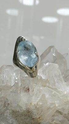 Anillo Plata .925 de Aguamarina #8