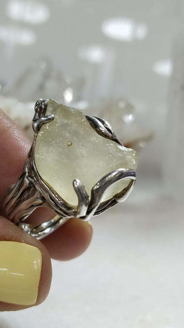 Anillo Plata .925 Meteorito del Líbano Ajustable - Image 4
