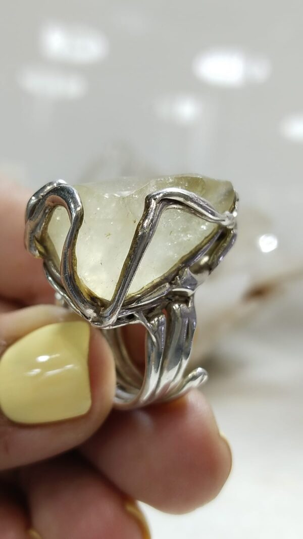 Anillo Plata .925 Meteorito del Líbano Ajustable - Image 2