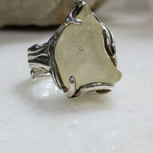 Anillo Plata .925 Meteorito del Líbano Ajustable