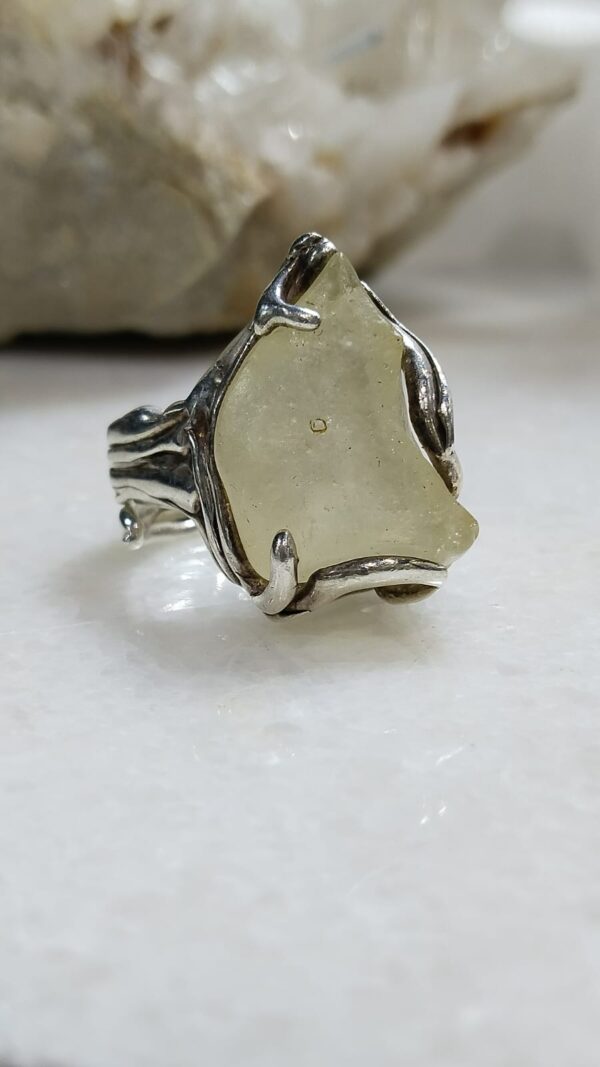 Anillo Plata .925 Meteorito del Líbano Ajustable