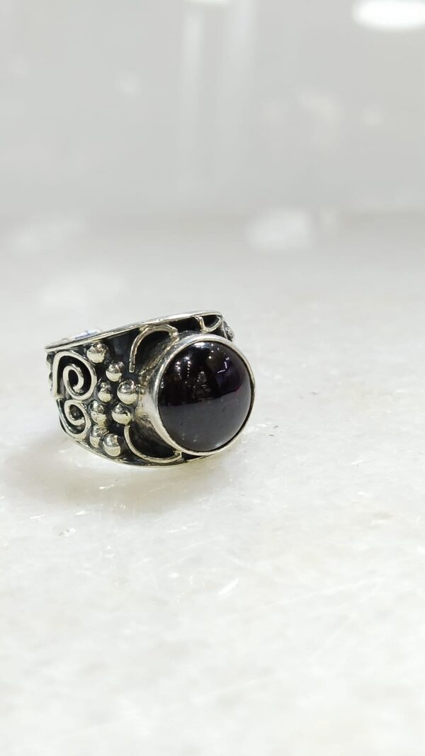 Anillo Plata .925 de Granate Ajustable - Image 2