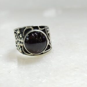 Anillo Plata .925 de Granate Ajustable