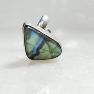 Anillo Plata .925 de Labradorita Ajustable
