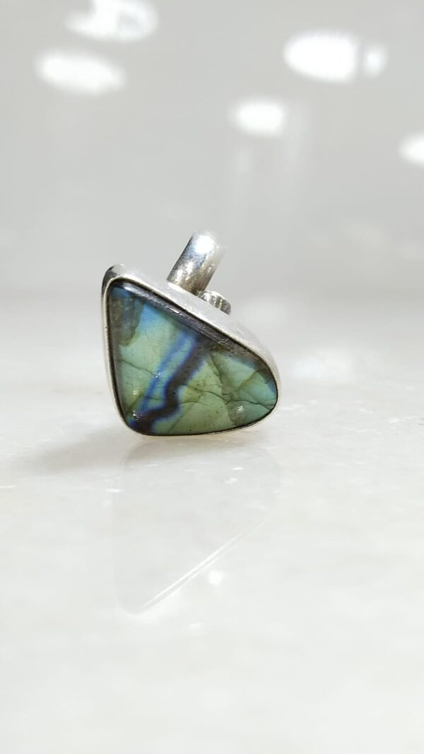 Anillo Plata .925 de Labradorita Ajustable