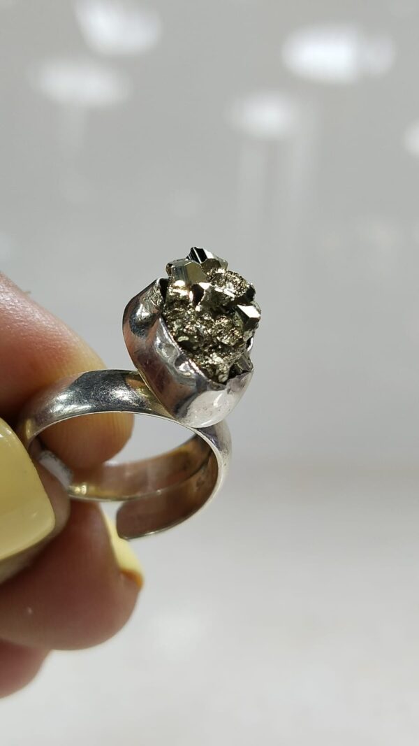 Anillo Plata .925 de Pirita Ajustable - Image 3