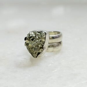 Anillo Plata .925 de Pirita Ajustable