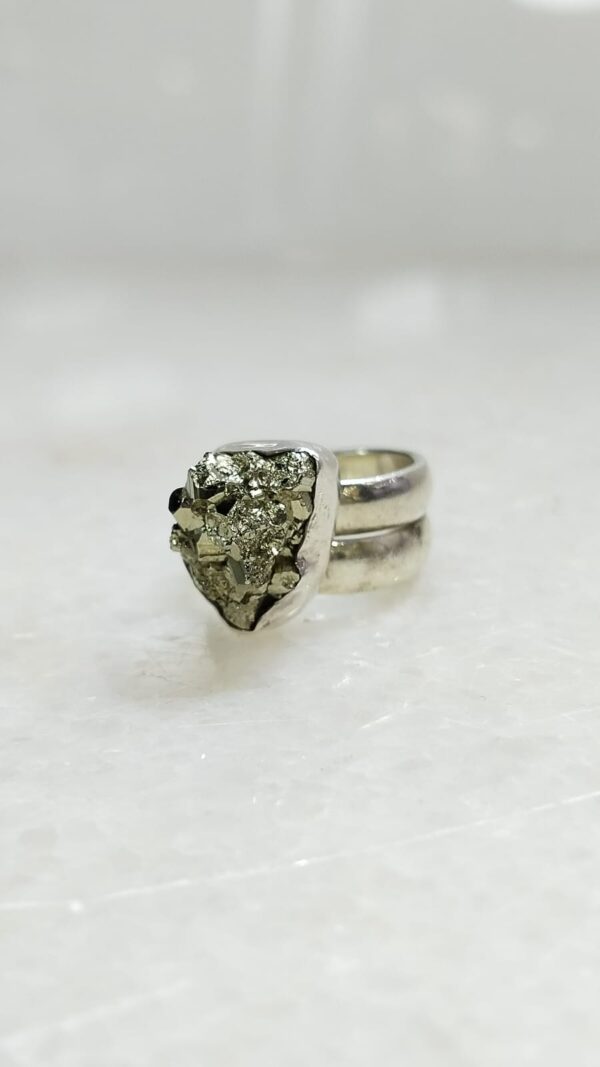 Anillo Plata .925 de Pirita Ajustable