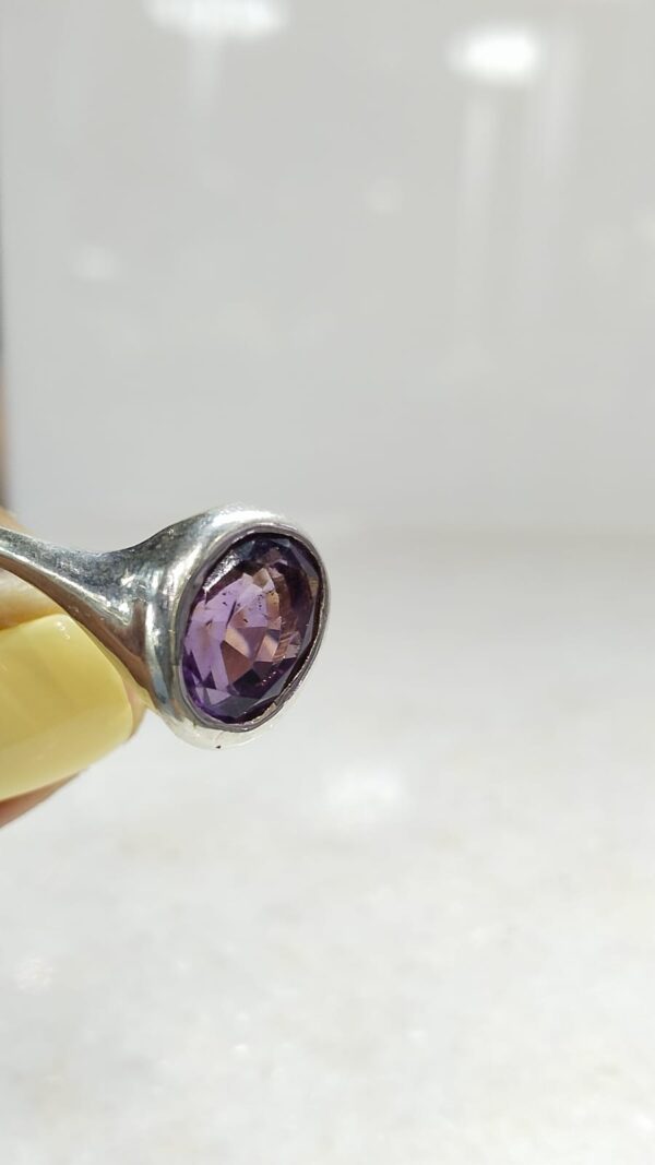 Anillo Plata .925 de Cuarzo Amatista #11 - Image 3