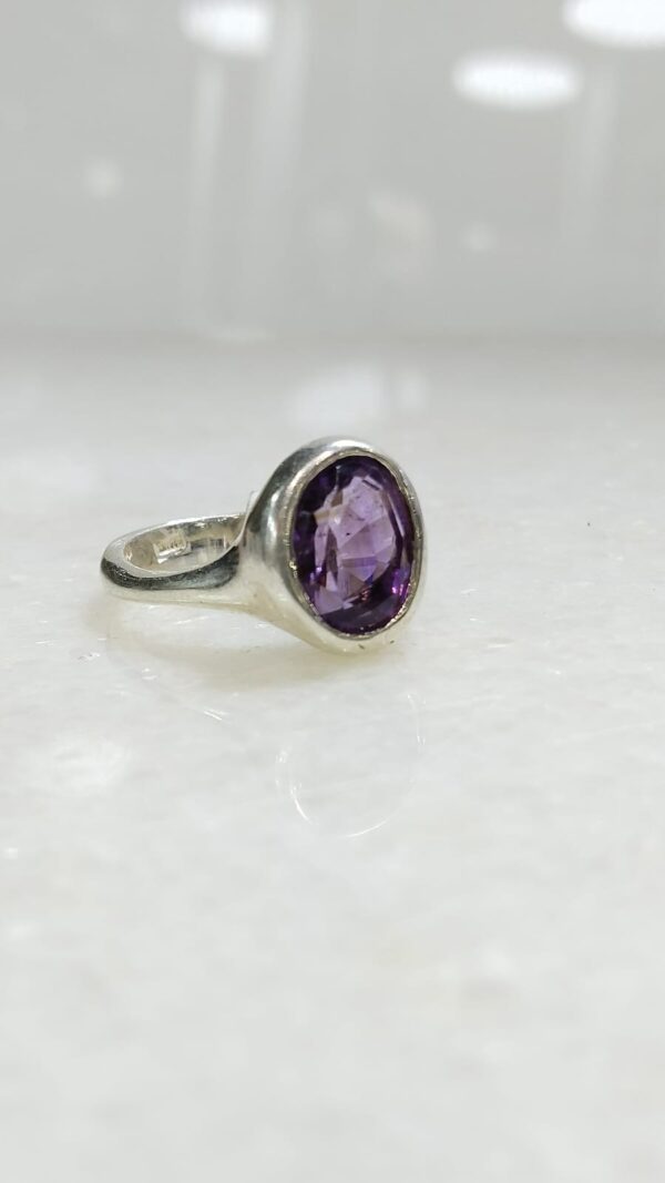Anillo Plata .925 de Cuarzo Amatista #11 - Image 2