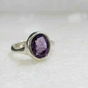 Anillo Plata .925 de Cuarzo Amatista #11