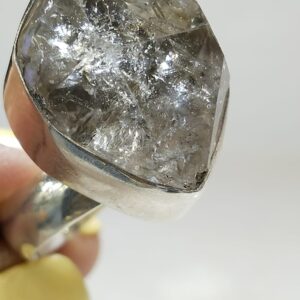 Anillo Plata .925 de Diamante Herkimer Ajustable